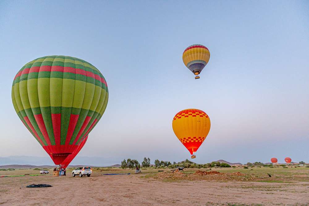Hot air balloons over Marrakech